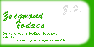 zsigmond hodacs business card
